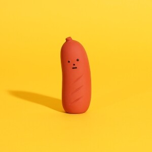 딩독 강아지 장난감 라텍스 삑삑이 소시지