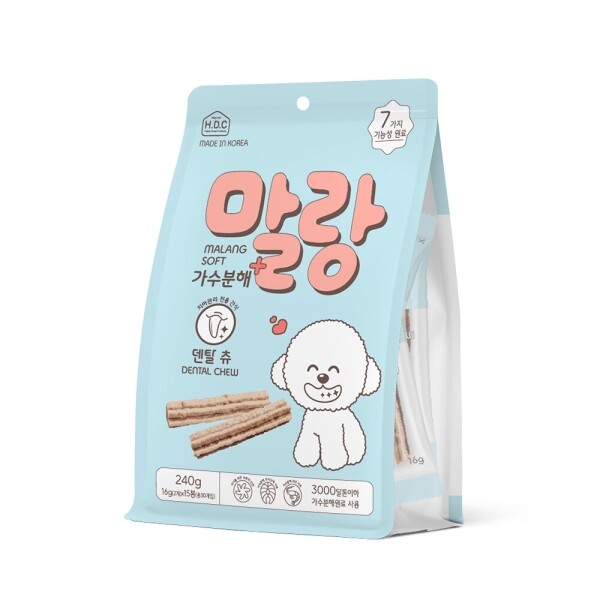 아르깡시엘,아스쿠 말랑 가수분해 덴탈츄 강아지껌 15개입